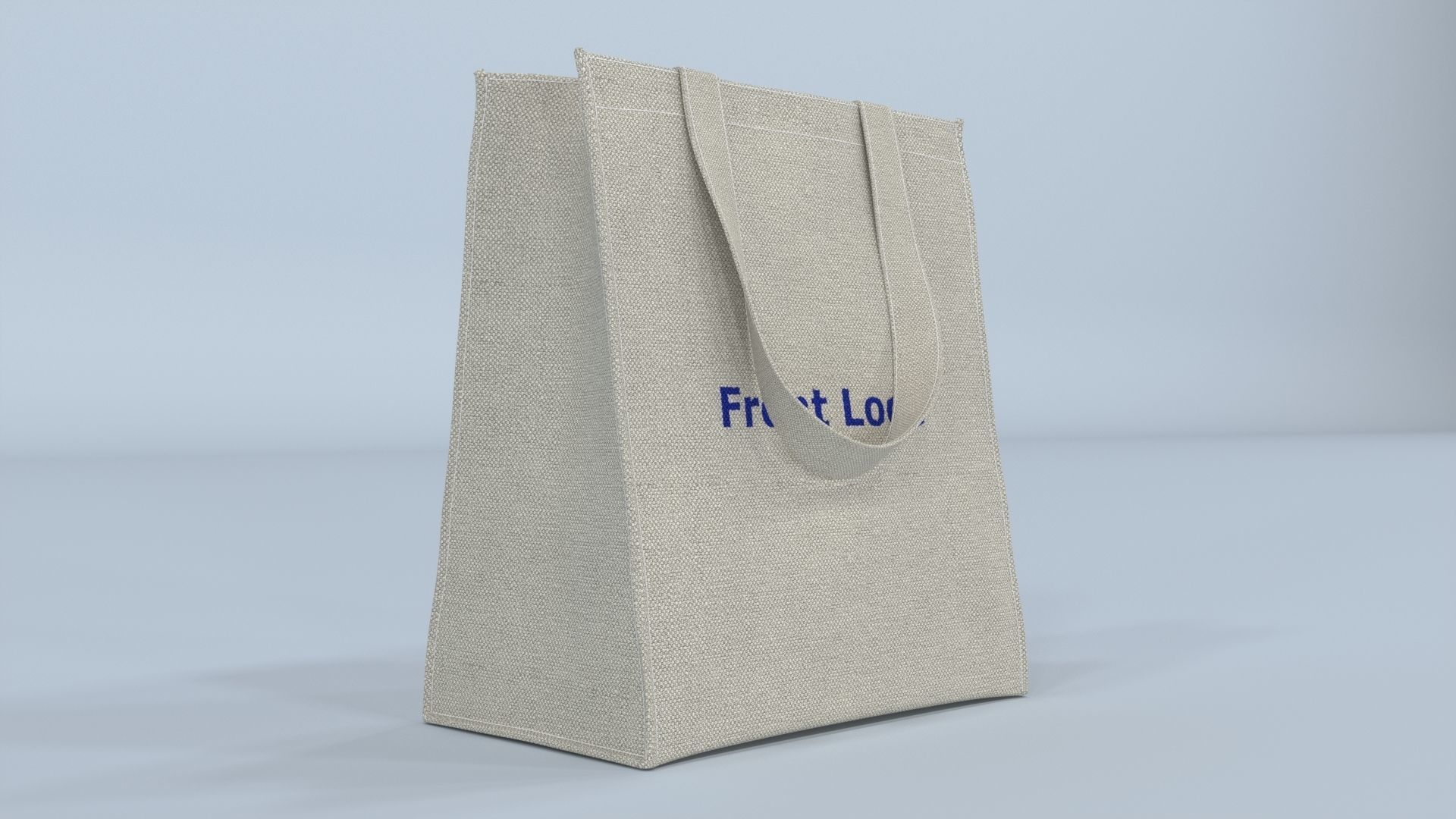Tote Bag Low-poly 3D model_2