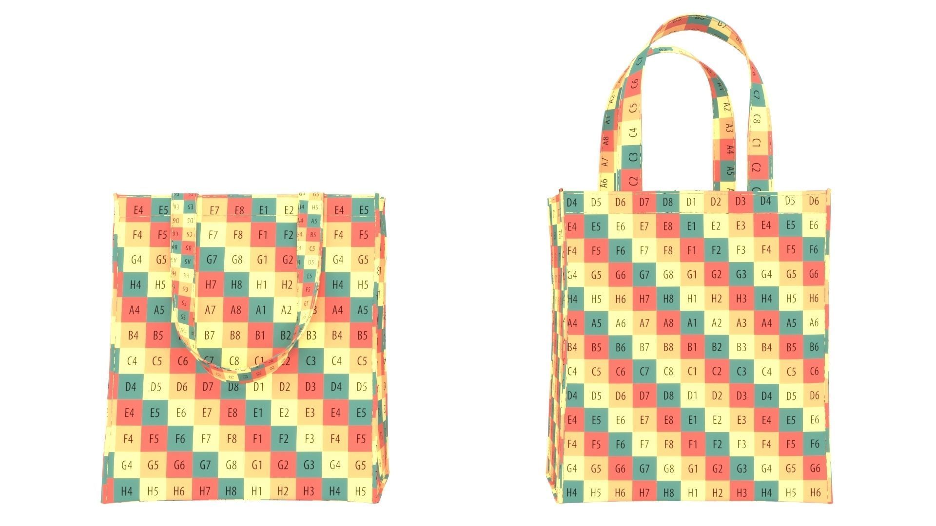 Tote Bag Low-poly 3D model_8