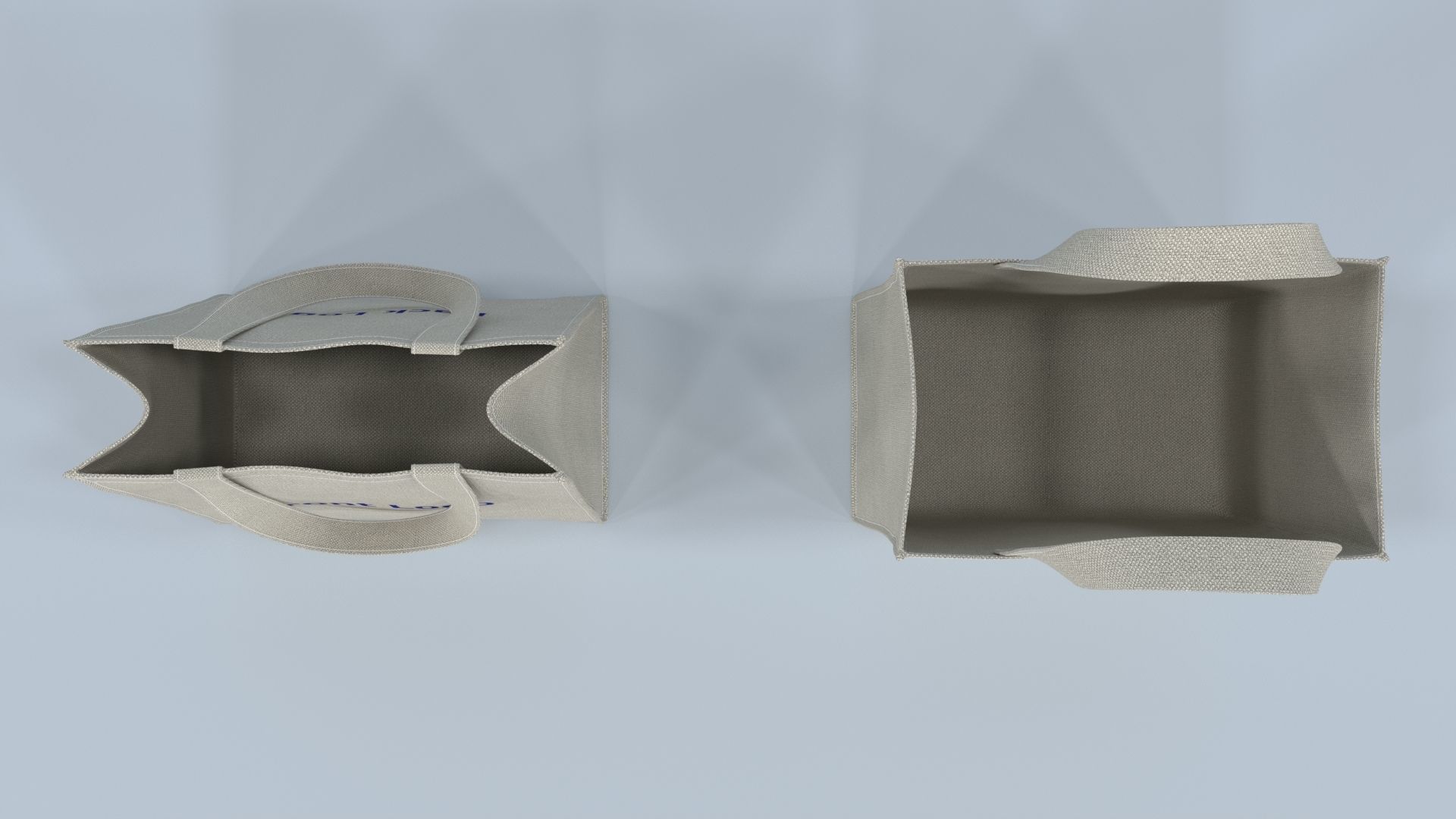 Tote Bag Low-poly 3D model_7