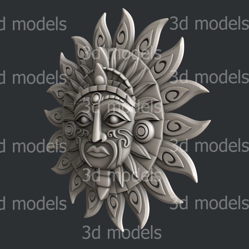 3d STL models for CNC router or 3dprinter polynesiasuntotem P486 3D model_3
