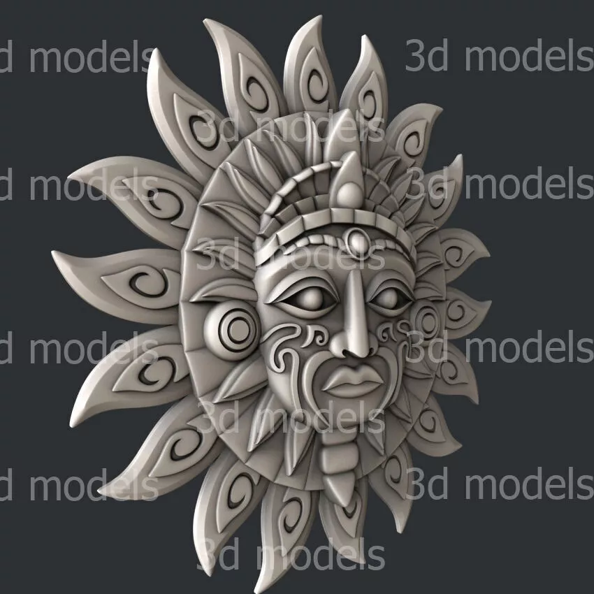 3d STL models for CNC router or 3dprinter polynesiasuntotem P486 3D model