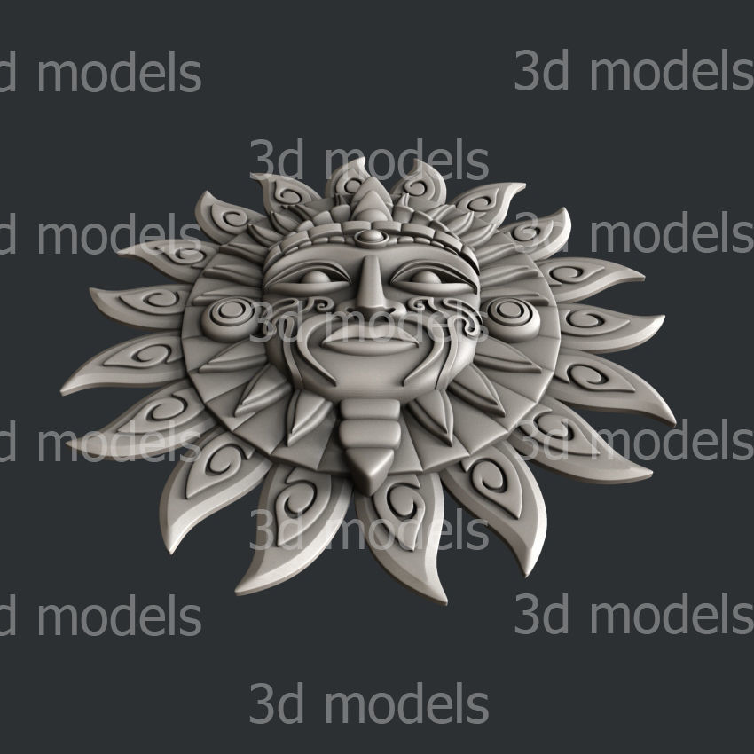 3d STL models for CNC router or 3dprinter polynesiasuntotem P486 3D model_4