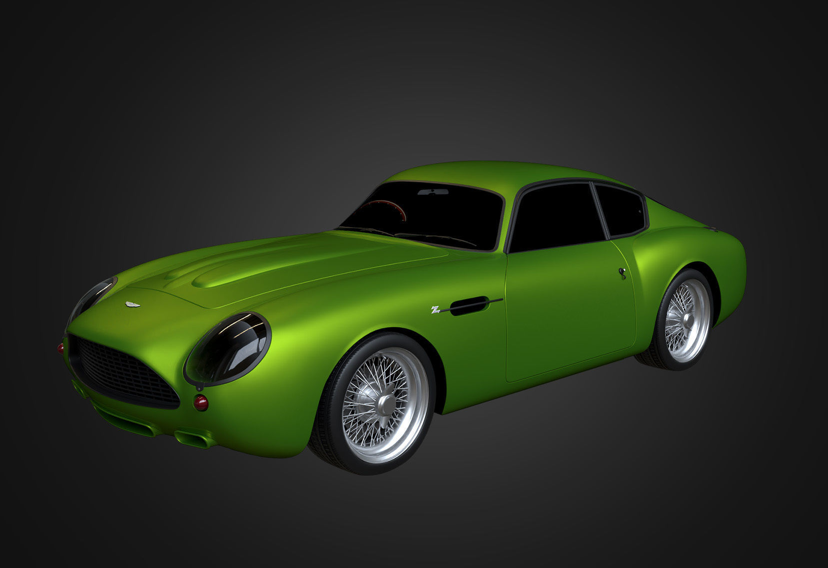 Aston Martin DB4 GT 1960 Low-poly 3D model_11