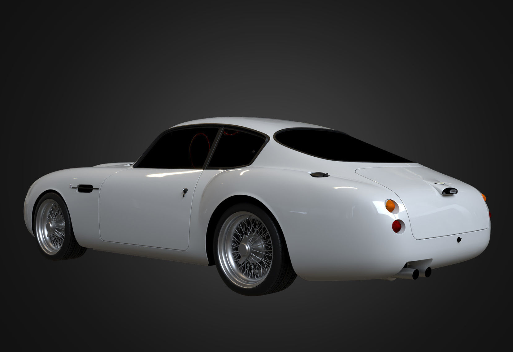 Aston Martin DB4 GT 1960 Low-poly 3D model_7