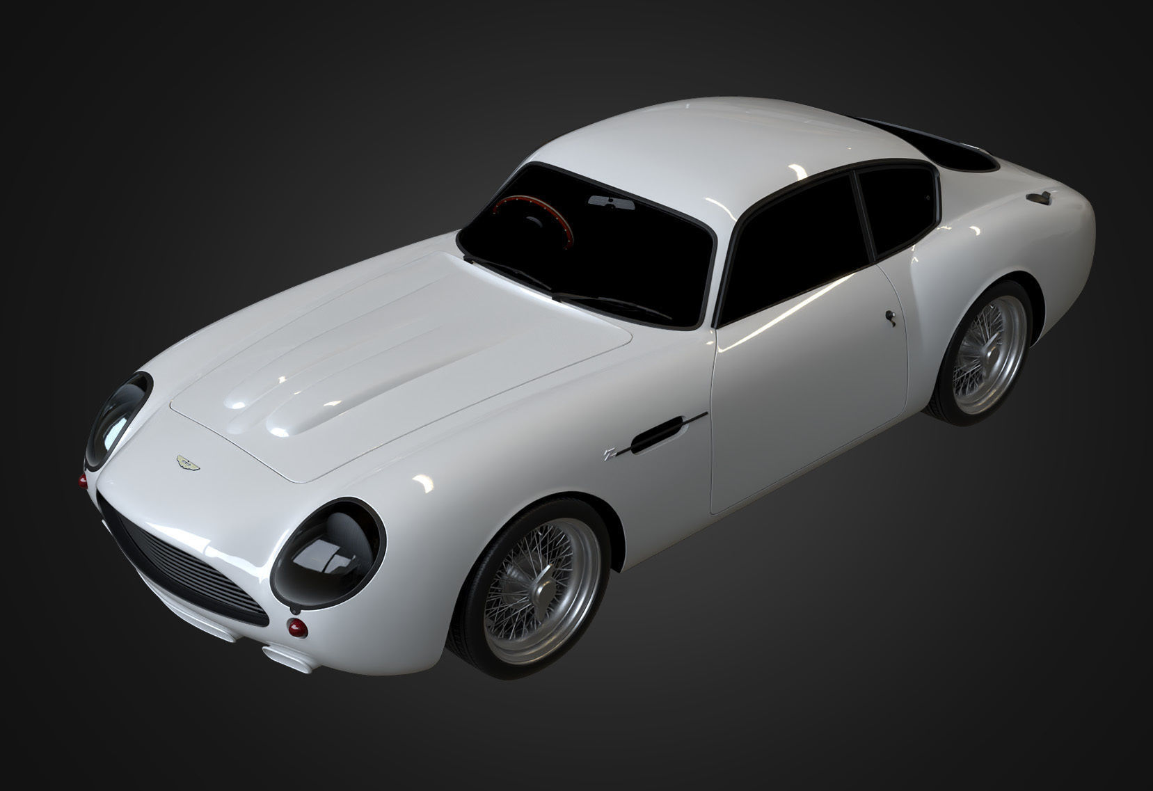 Aston Martin DB4 GT 1960 Low-poly 3D model_9