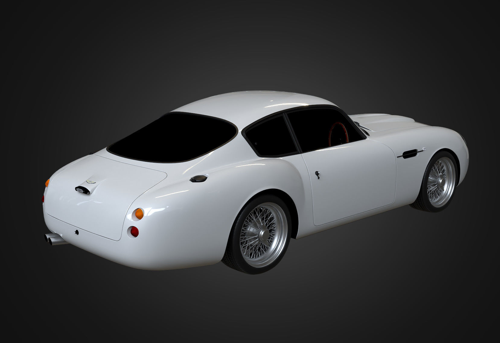 Aston Martin DB4 GT 1960 Low-poly 3D model_5