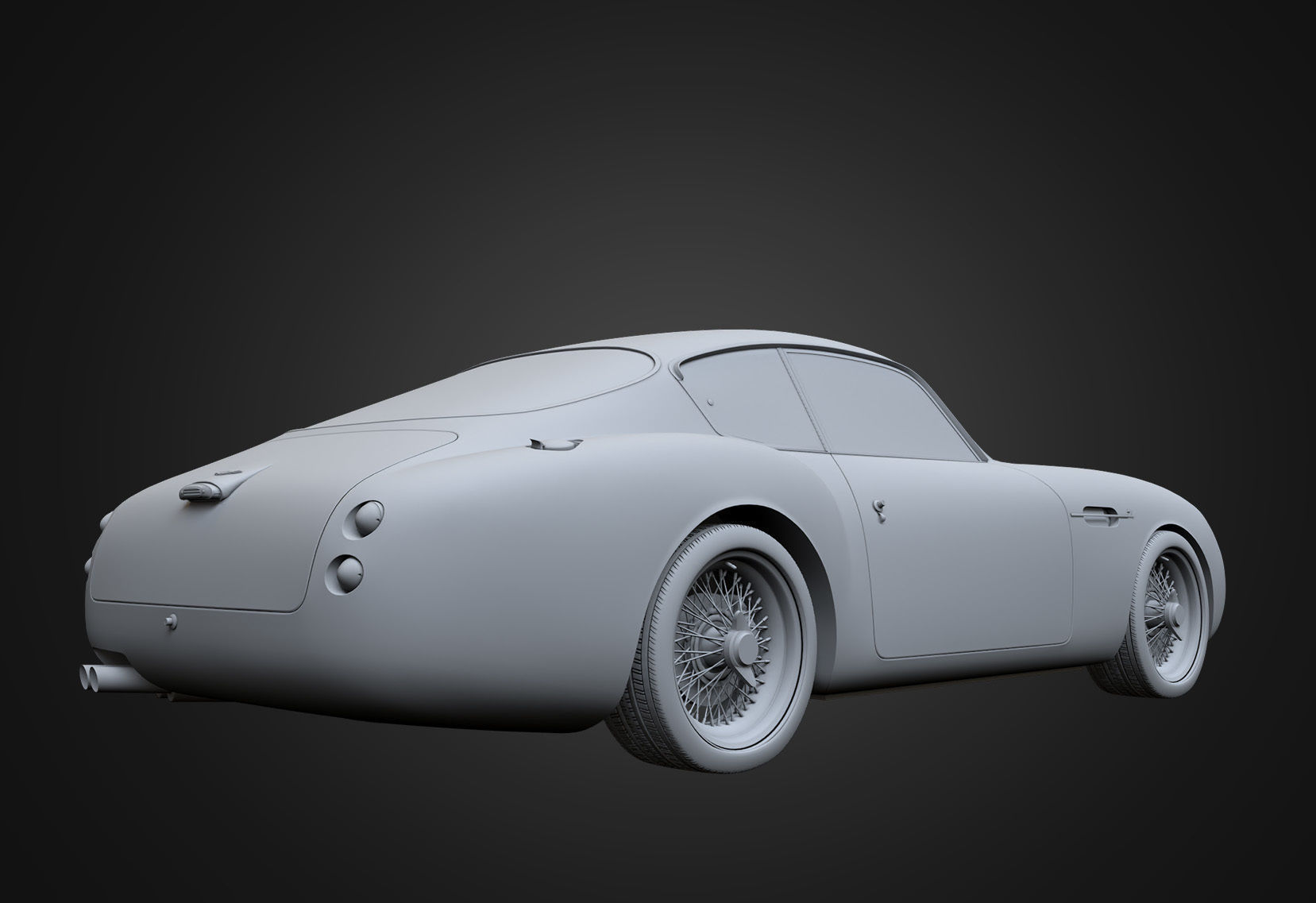 Aston Martin DB4 GT 1960 Low-poly 3D model_19