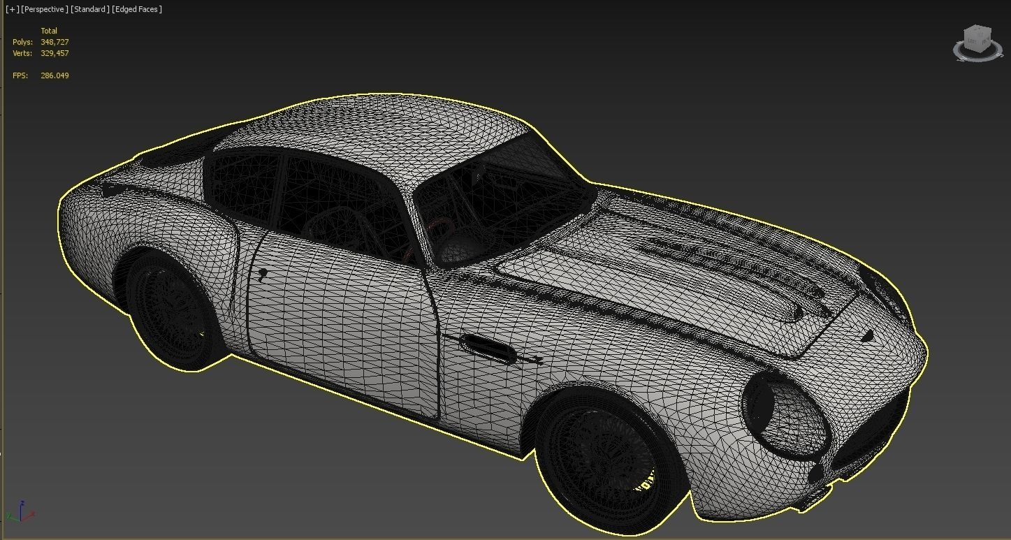 Aston Martin DB4 GT 1960 Low-poly 3D model_27