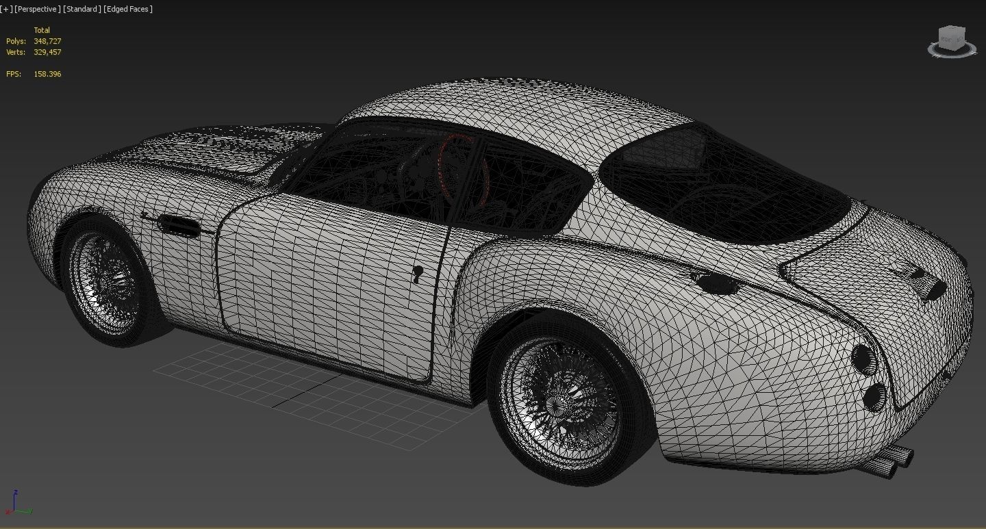 Aston Martin DB4 GT 1960 Low-poly 3D model_29