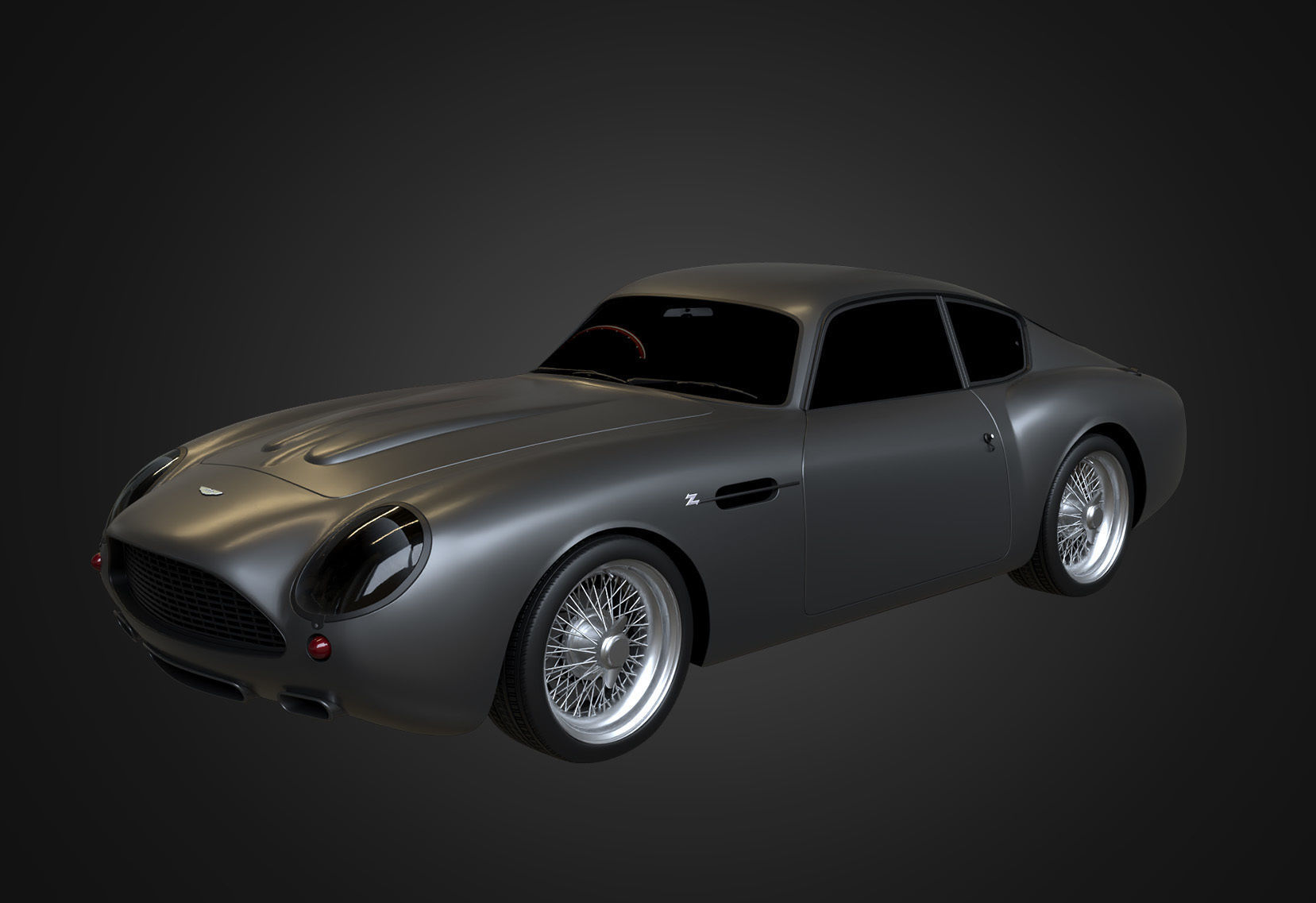 Aston Martin DB4 GT 1960 Low-poly 3D model_14