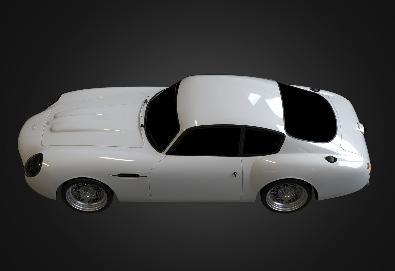 Aston Martin DB4 GT 1960 Low-poly 3D model_4