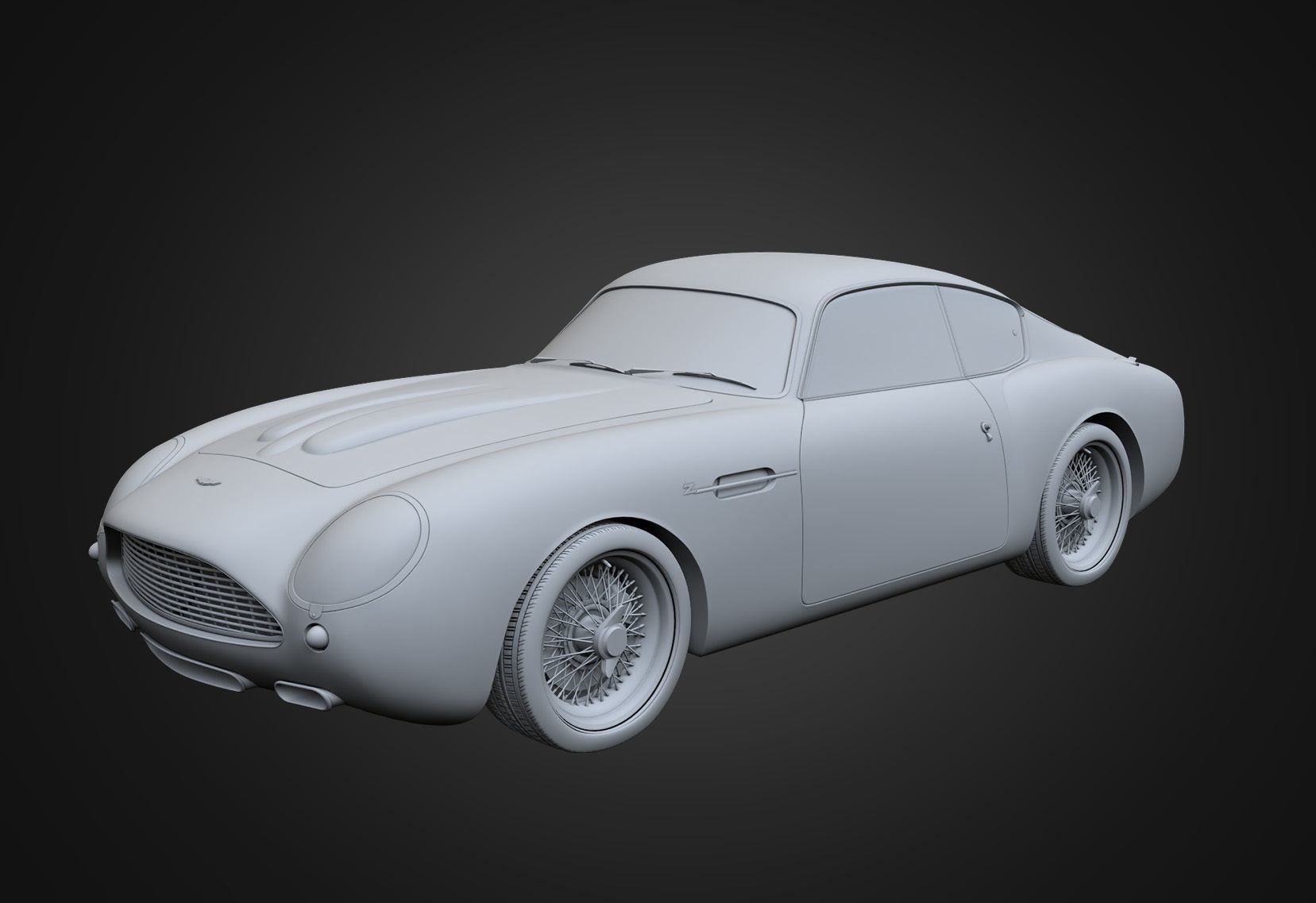 Aston Martin DB4 GT 1960 Low-poly 3D model_16
