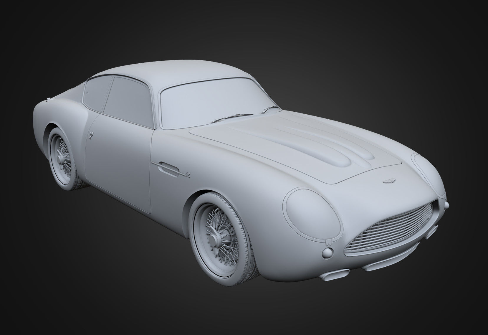 Aston Martin DB4 GT 1960 Low-poly 3D model_20