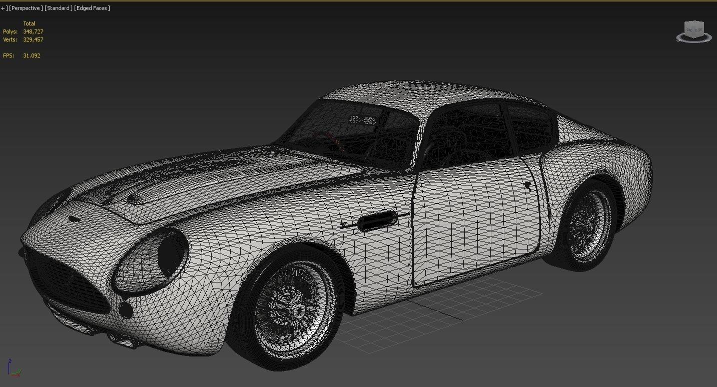 Aston Martin DB4 GT 1960 Low-poly 3D model_26