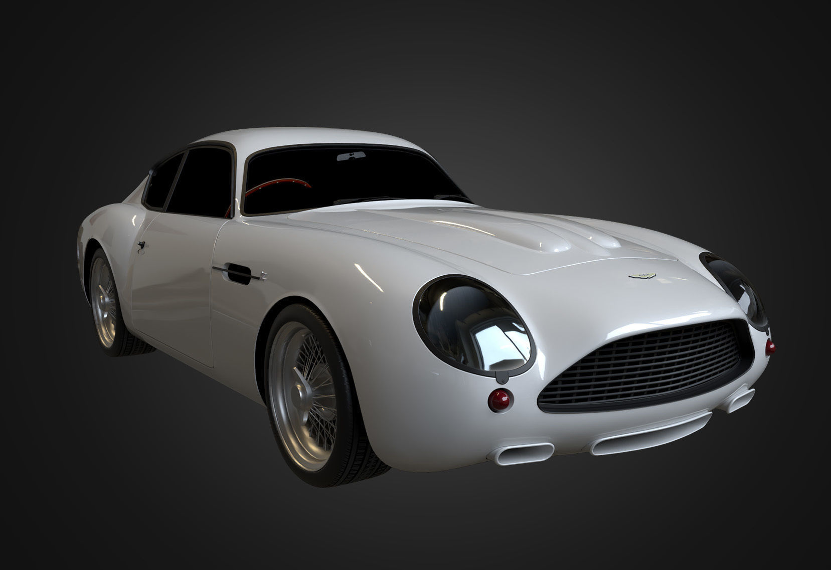 Aston Martin DB4 GT 1960 Low-poly 3D model_10