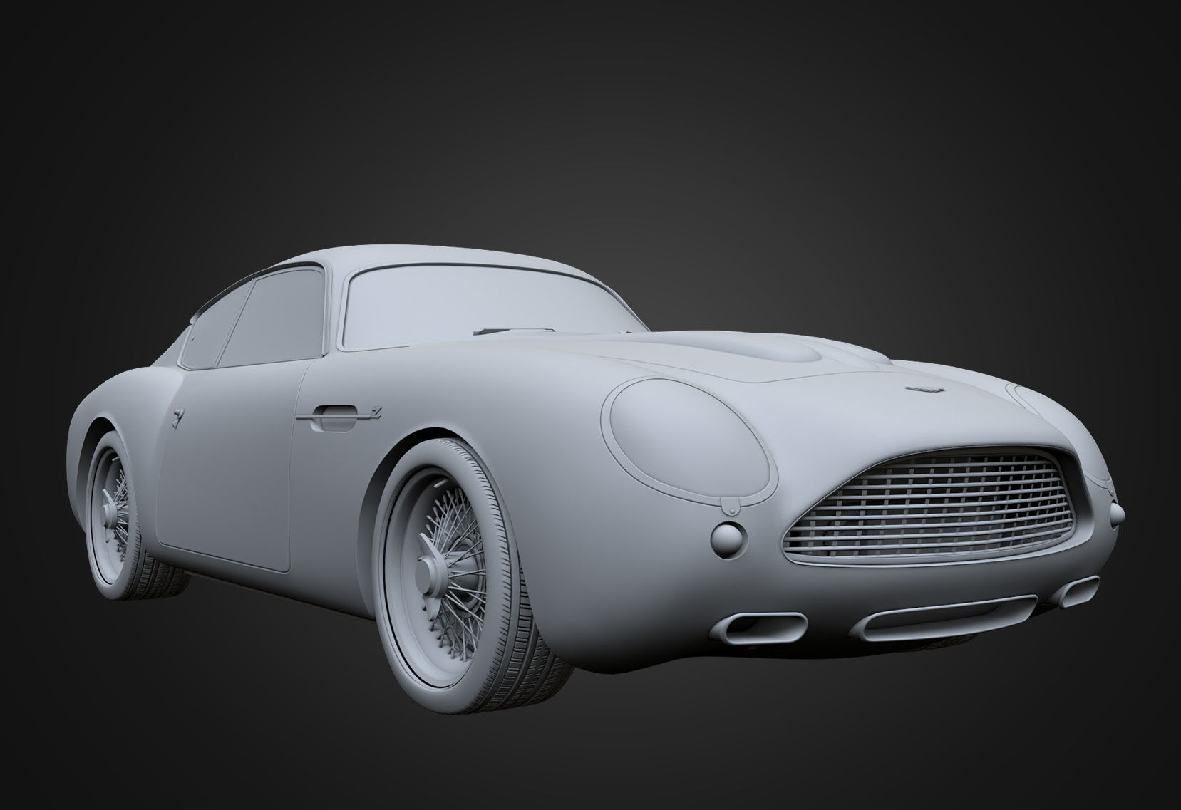 Aston Martin DB4 GT 1960 Low-poly 3D model_17