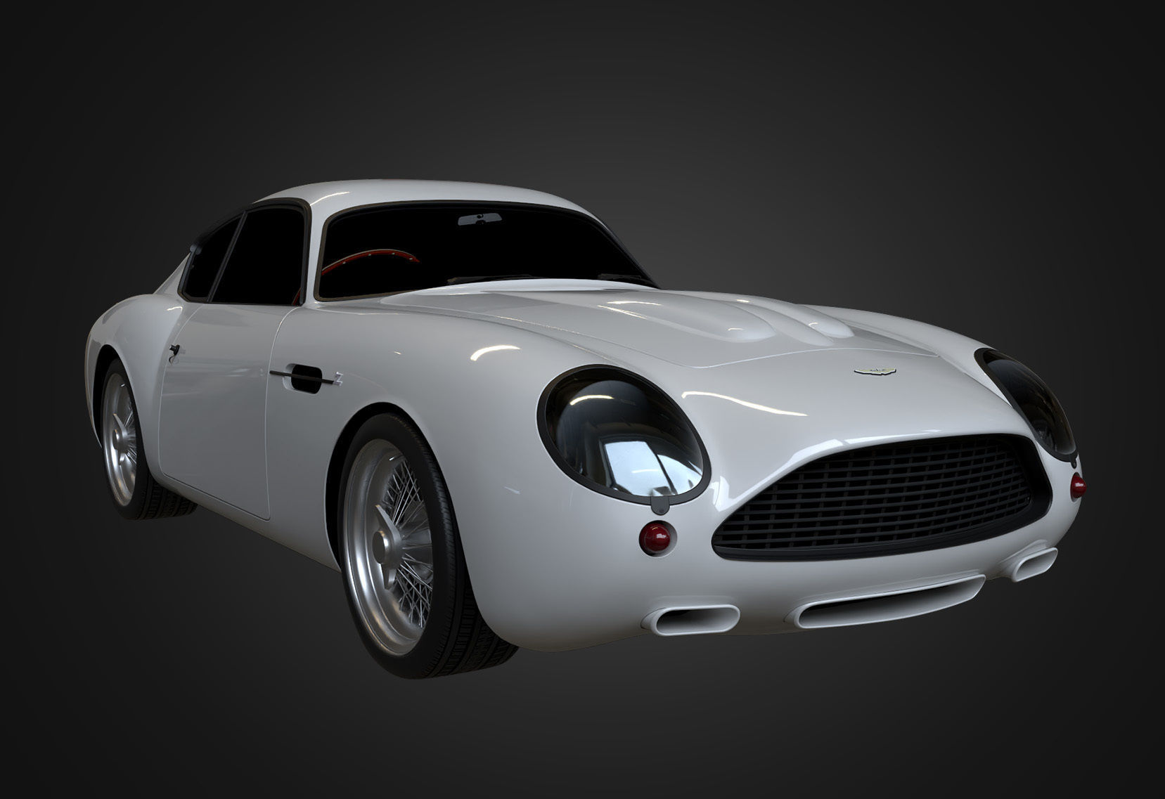 Aston Martin DB4 GT 1960 Low-poly 3D model_6