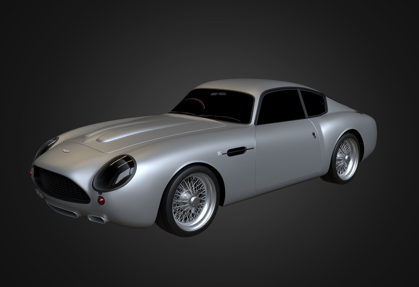 Aston Martin DB4 GT 1960 Low-poly 3D model_15