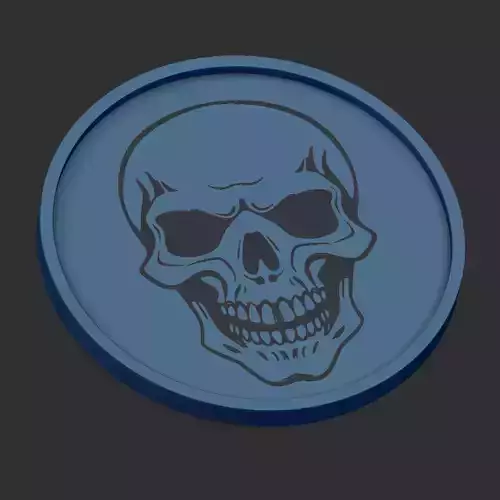 Coaster with Skull Design 