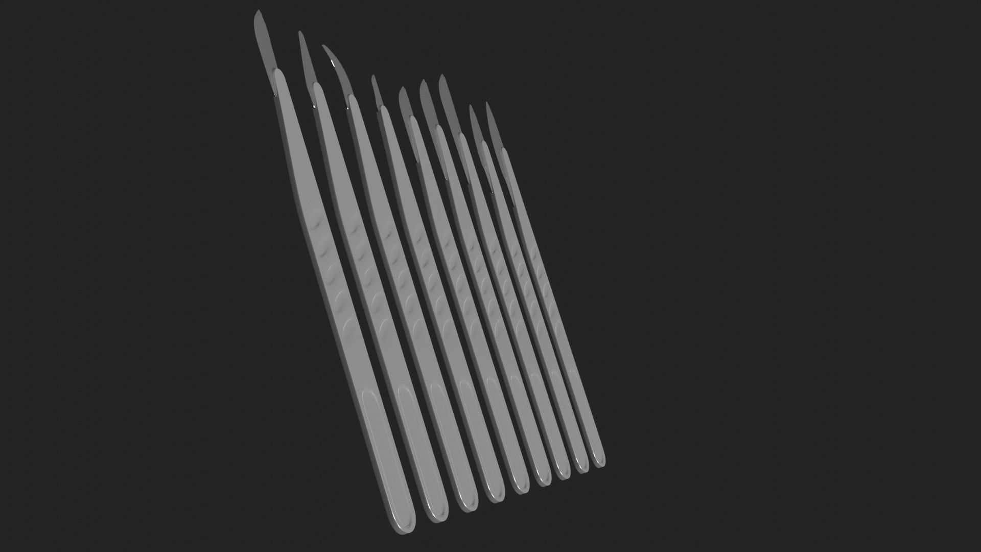 Scalpel Set High Quality 3D model_16