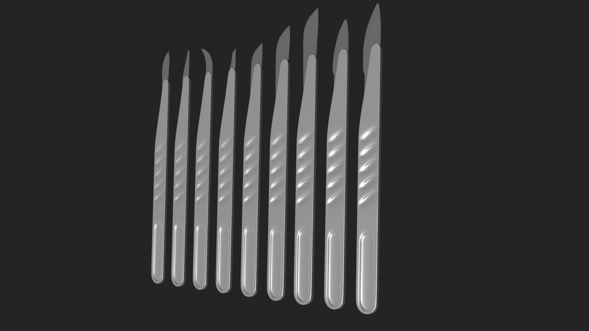 Scalpel Set High Quality 3D model_26