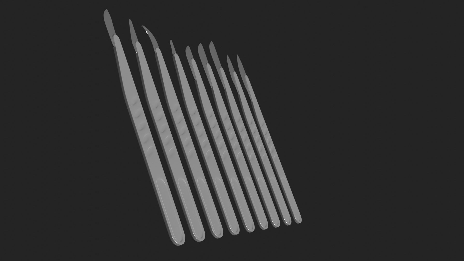 Scalpel Set High Quality 3D model_15