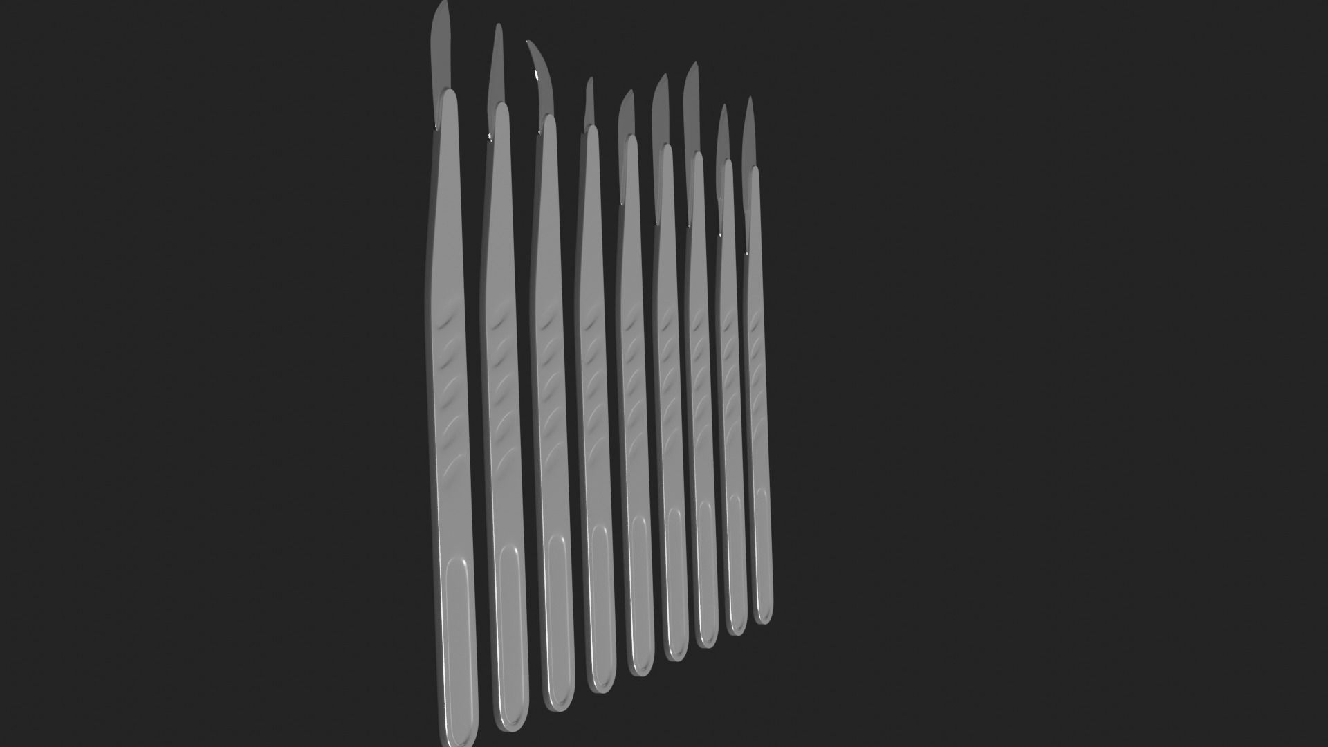 Scalpel Set High Quality 3D model_18