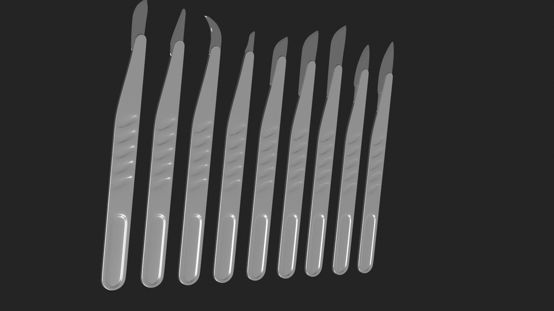 Scalpel Set High Quality 3D model_20