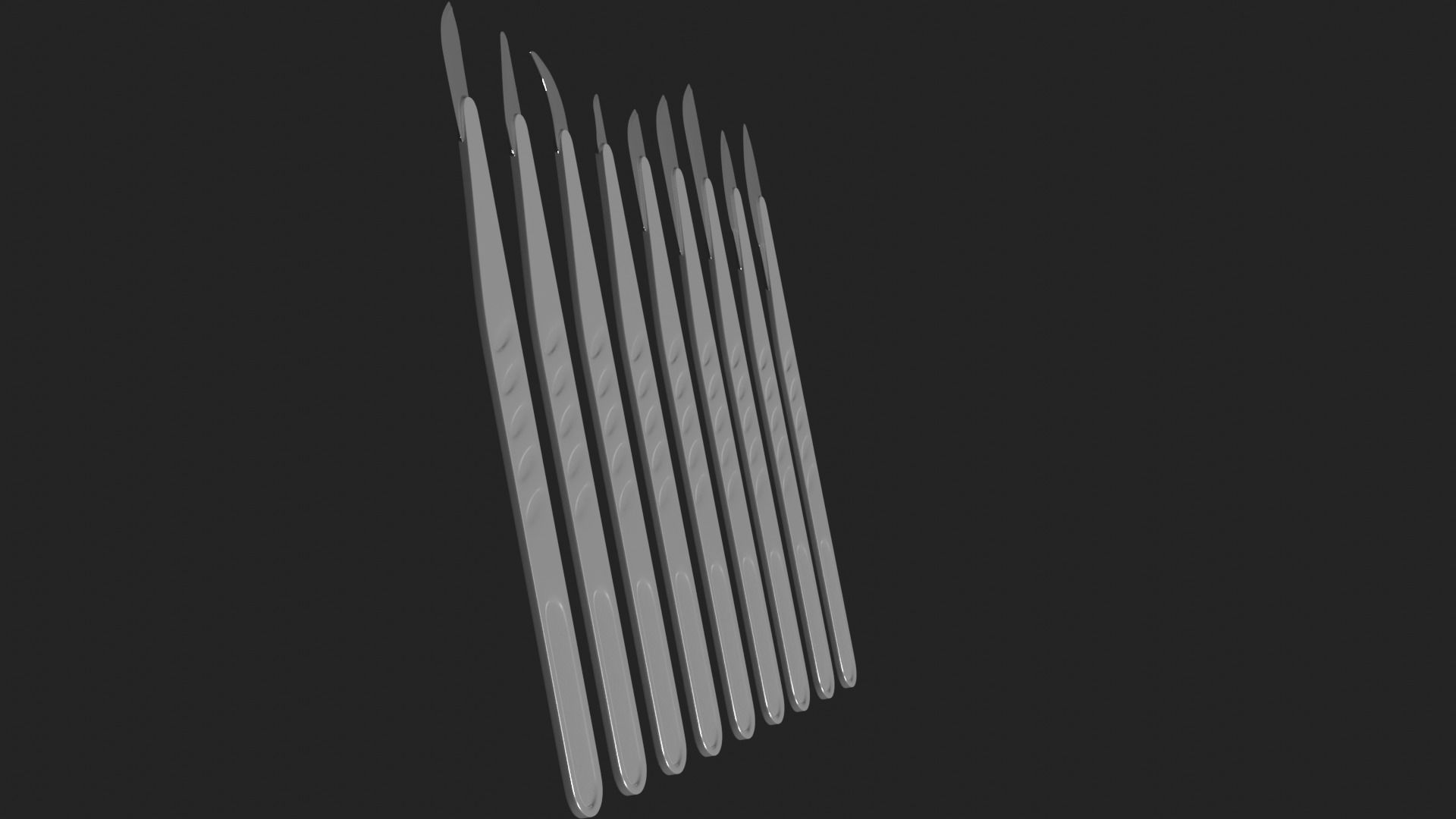 Scalpel Set High Quality 3D model_17