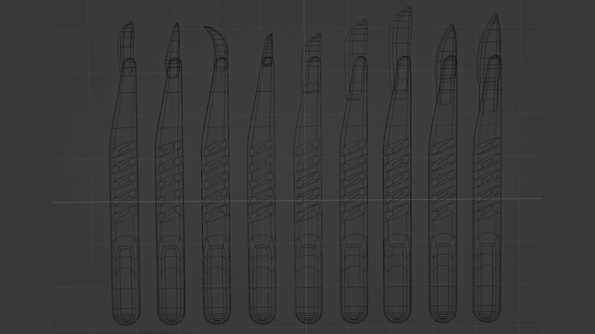Scalpel Set High Quality 3D model_29