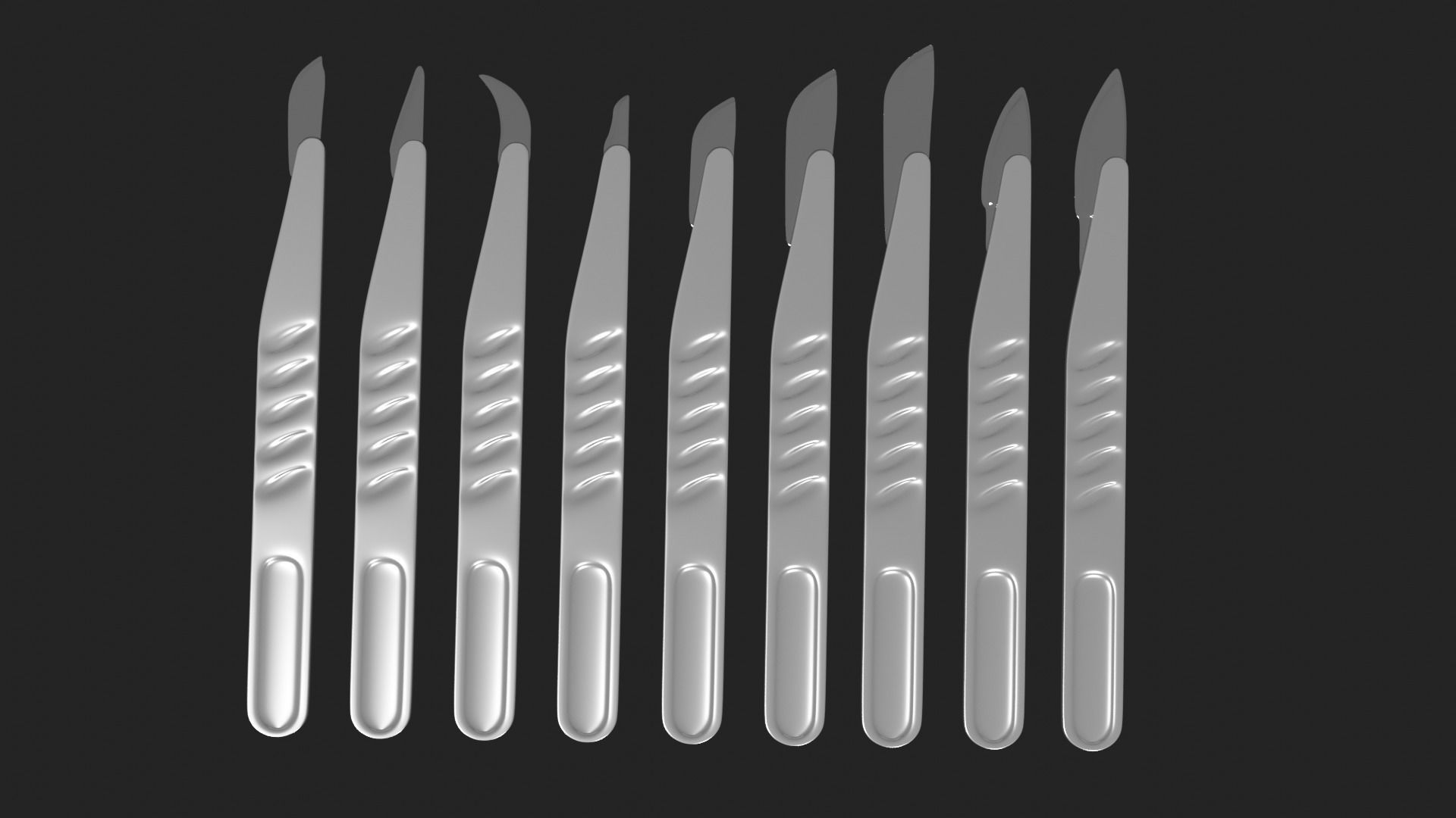 Scalpel Set High Quality 3D model_22