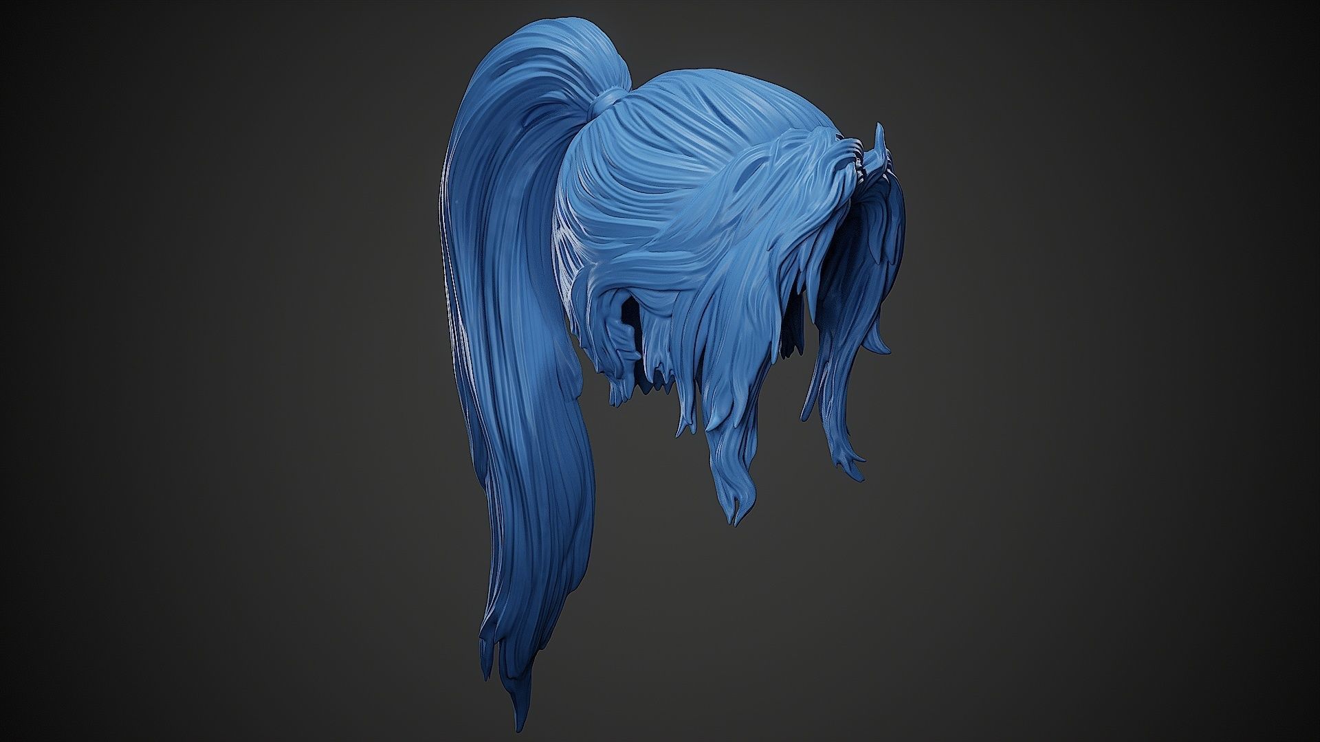 Detailed Hair Sculpt 04 3D print model_2