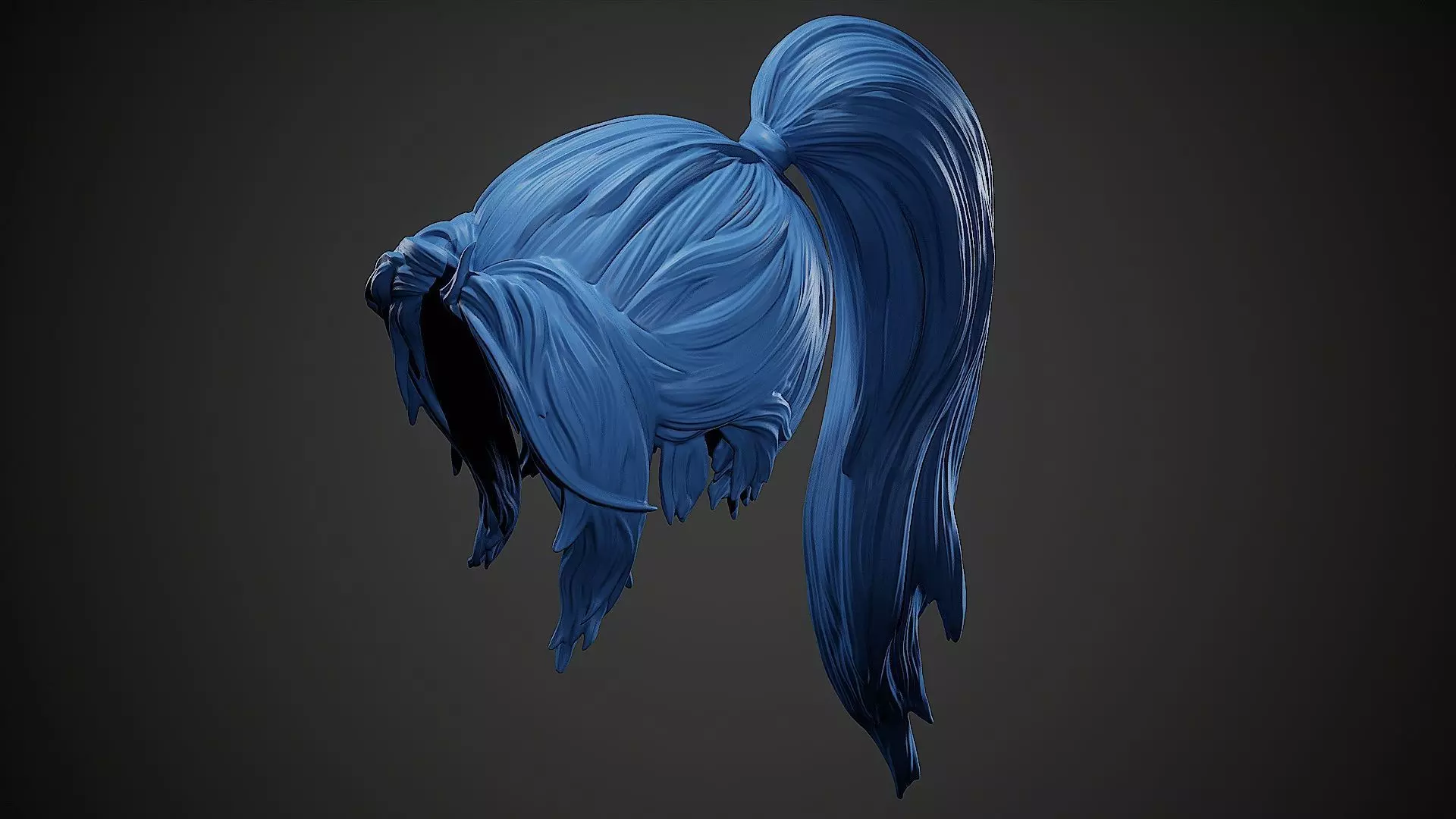 Detailed Hair Sculpt 04 3D print model_0