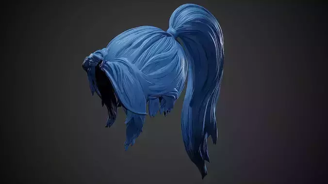 Detailed Hair Sculpt 04 3D print model