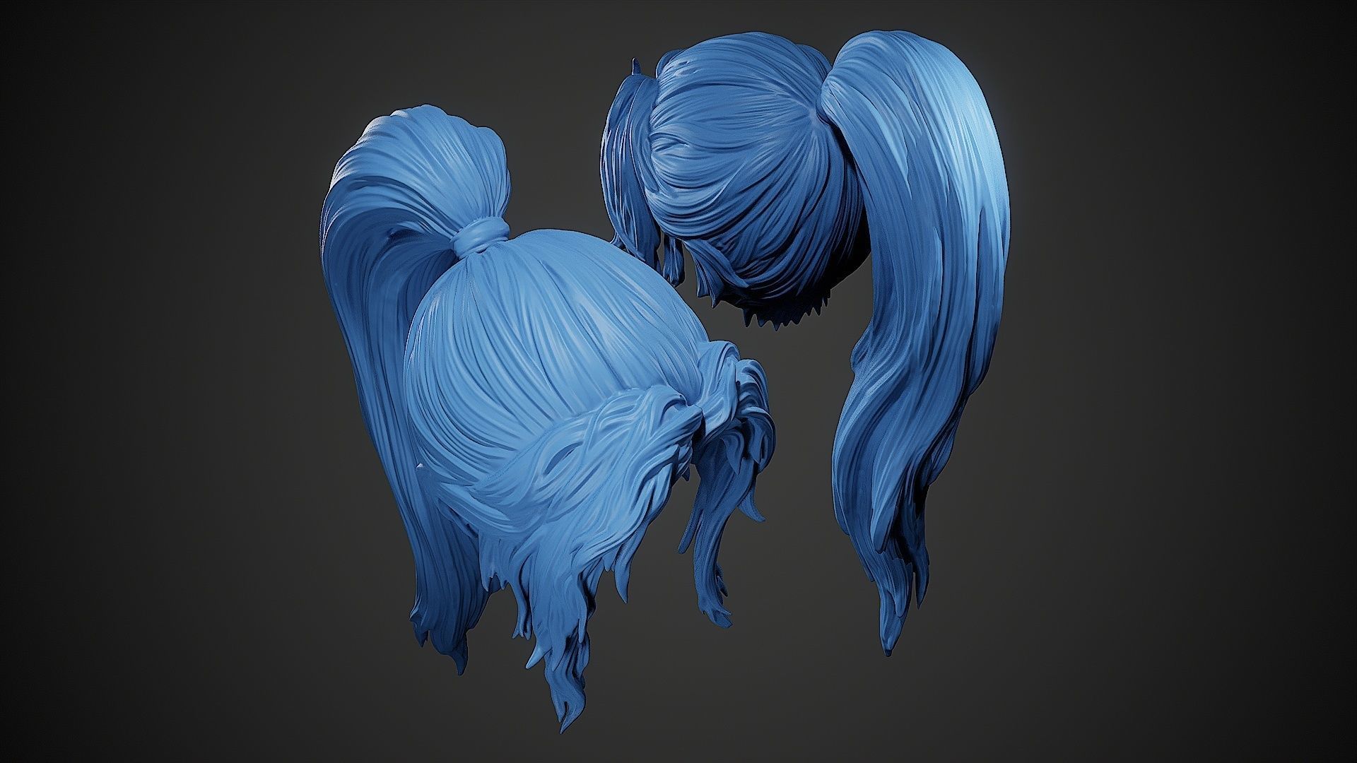Detailed Hair Sculpt 04 3D print model_3