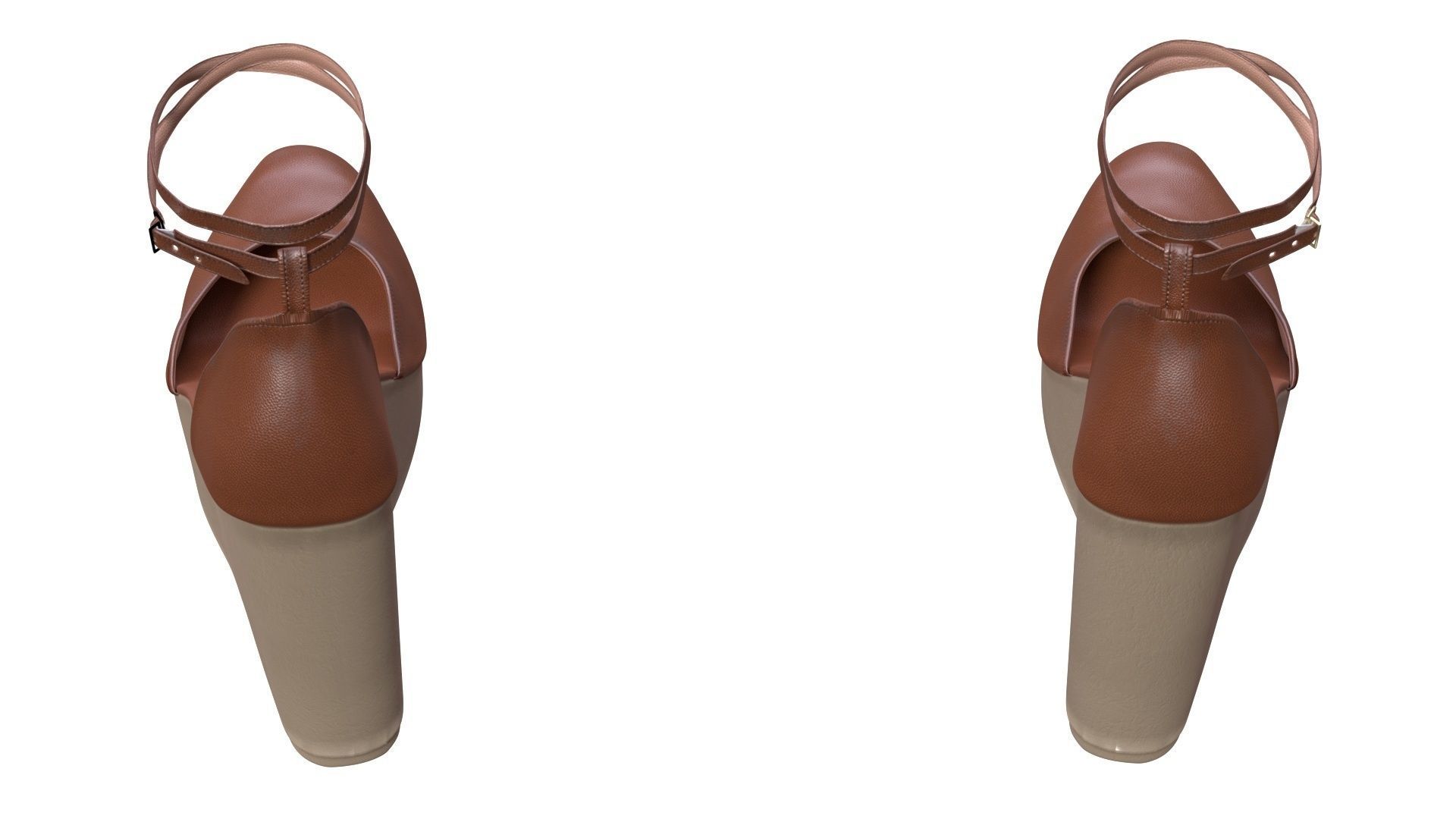 Shoes Low-poly 3D model_7