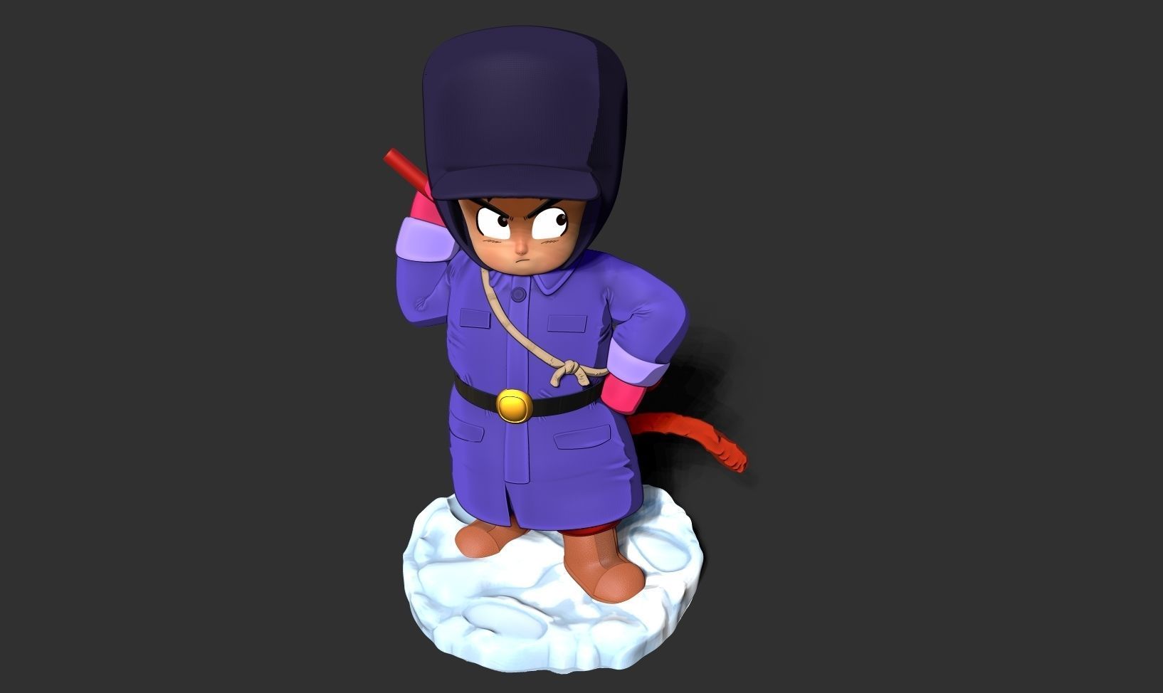 Kid Goku in Winter Outfit 3D print model_17