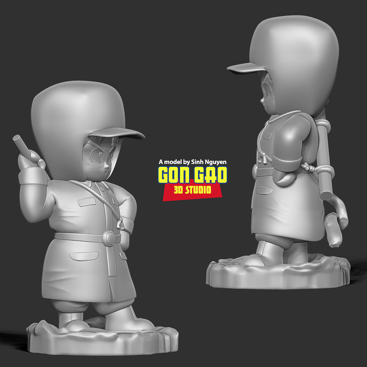 Kid Goku in Winter Outfit 3D print model_3