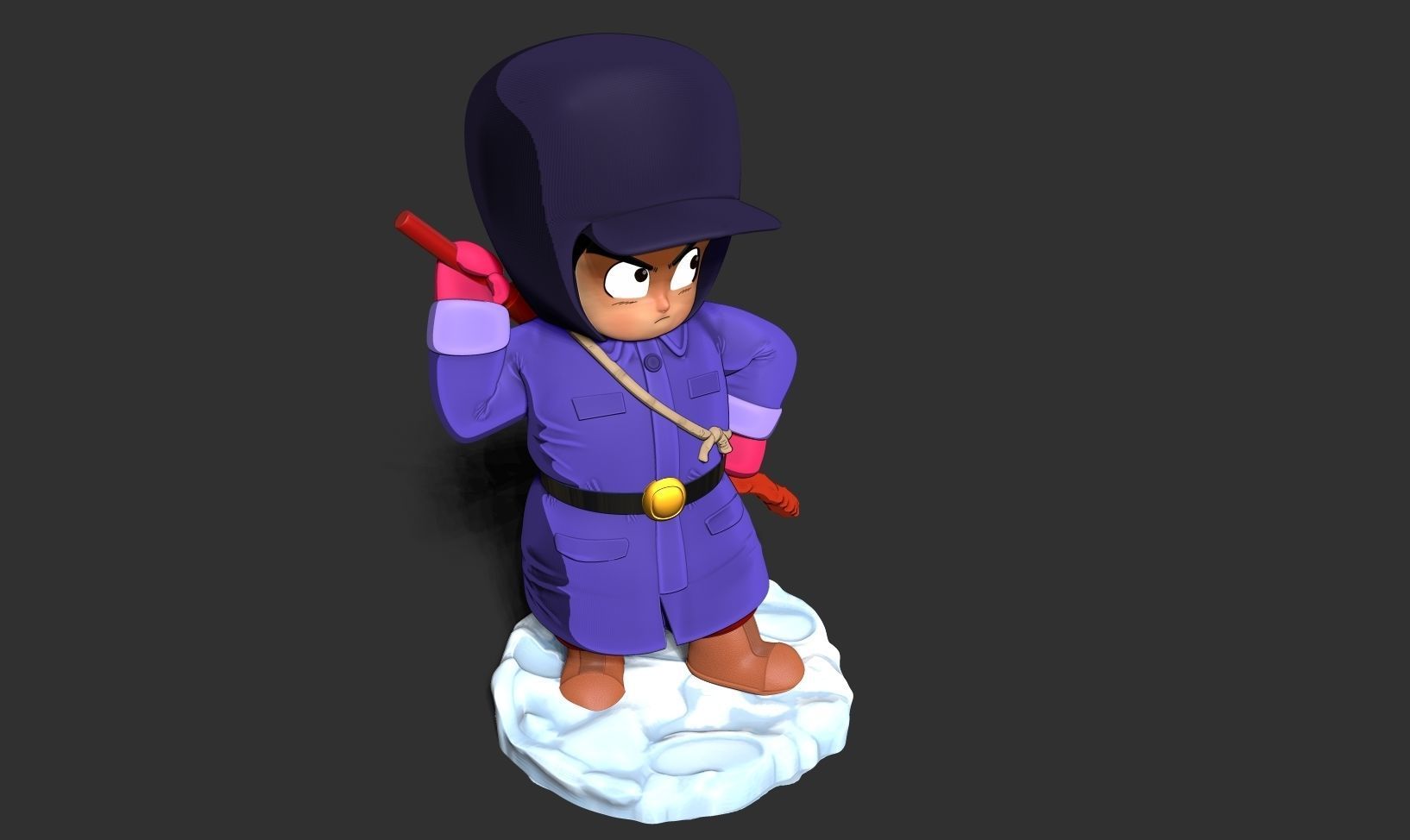 Kid Goku in Winter Outfit 3D print model_15