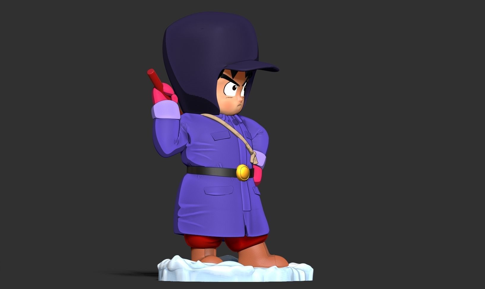 Kid Goku in Winter Outfit 3D print model_13