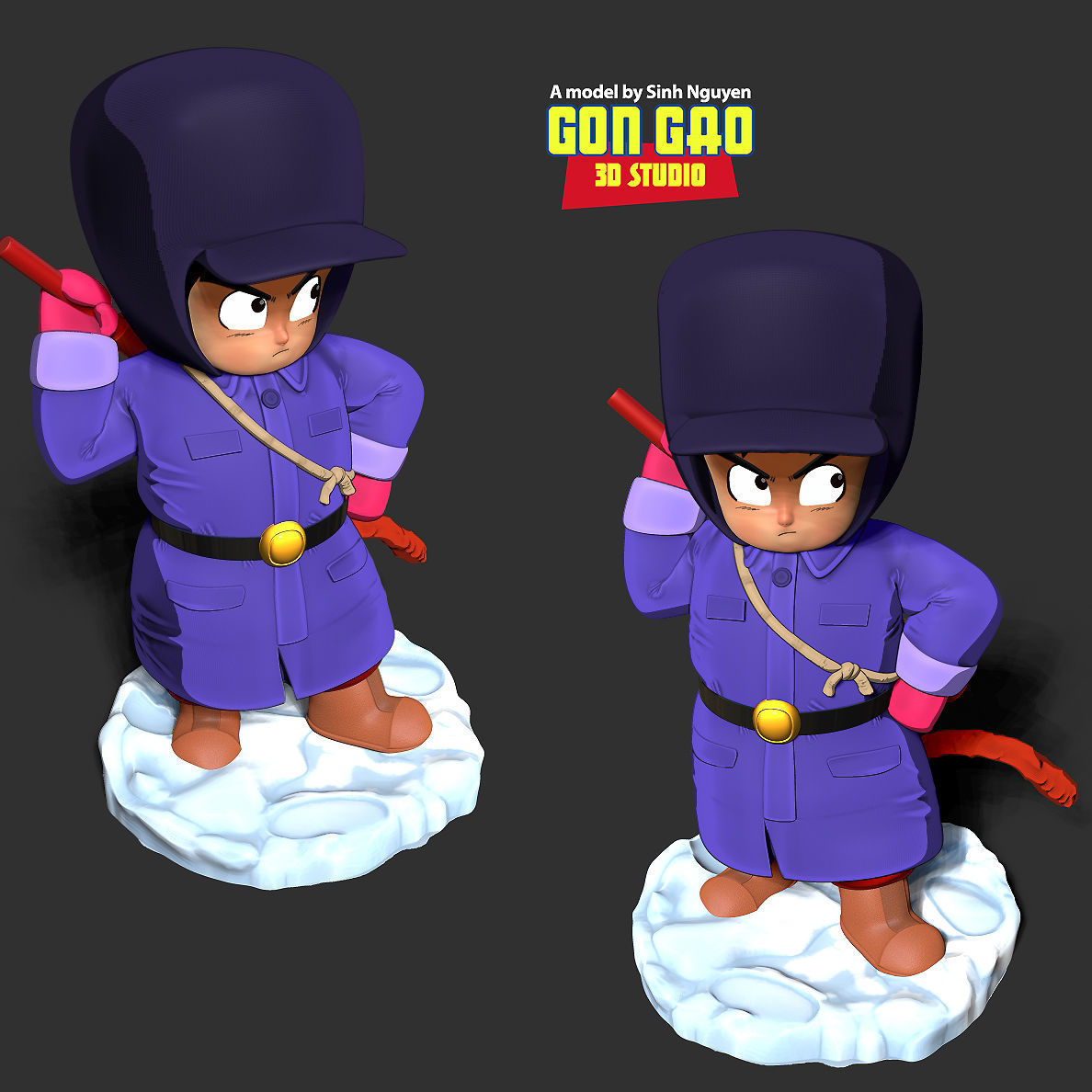 Kid Goku in Winter Outfit 3D print model_4