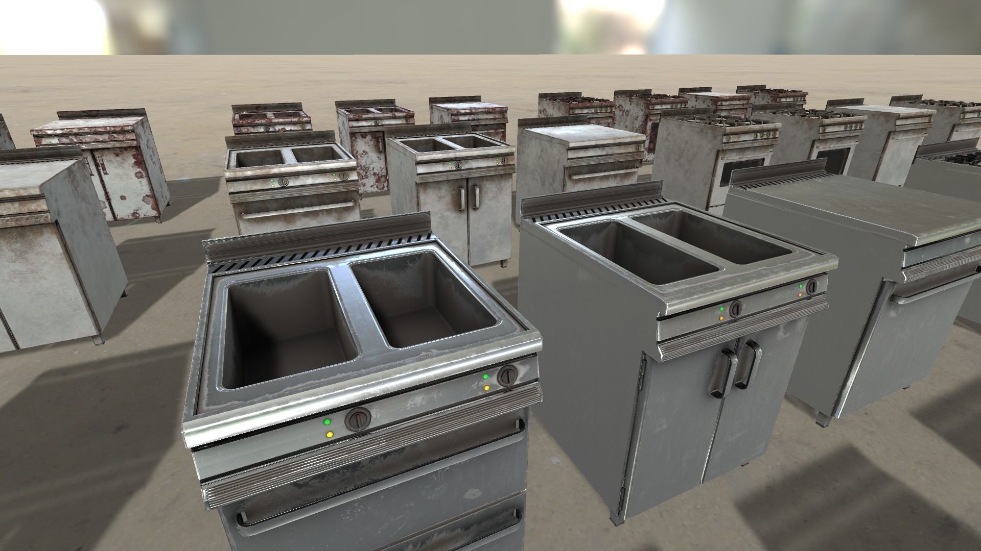 Gastronomic Kitchen Props Collection HQ - PBR Low-poly 3D model_13