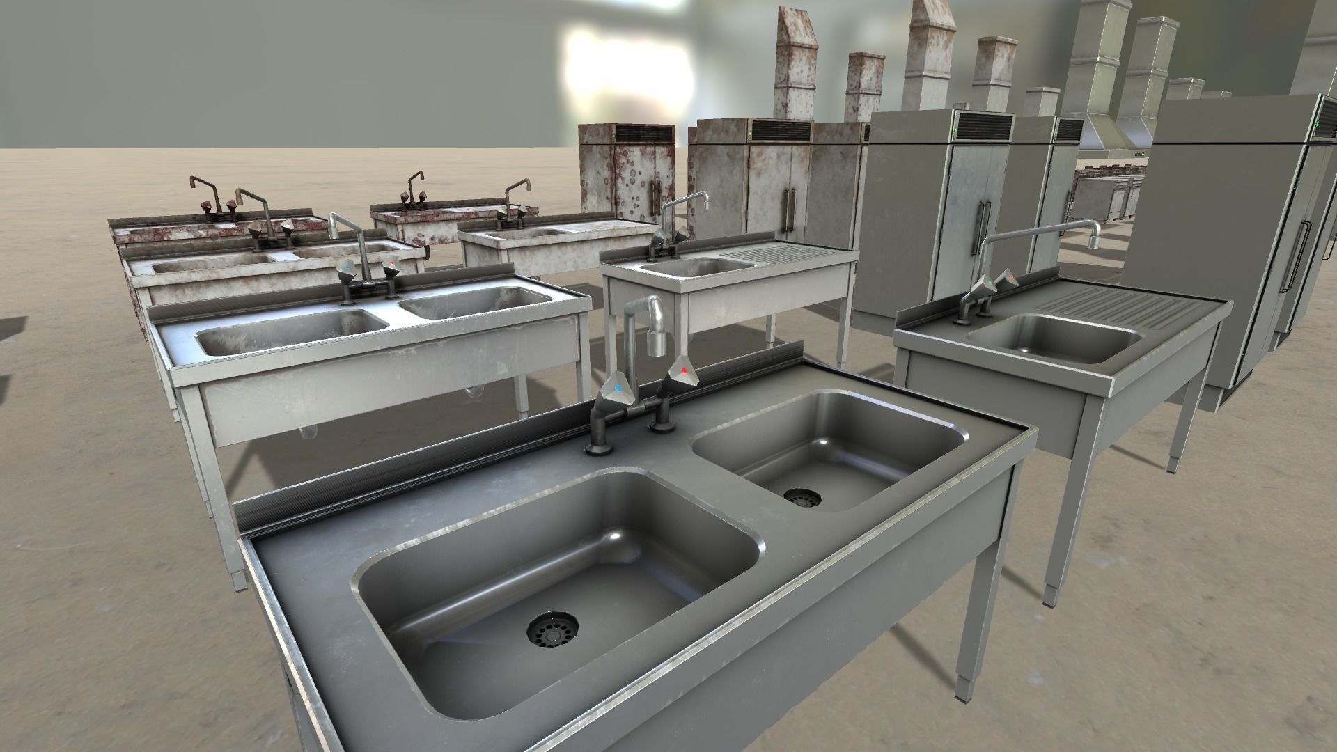 Gastronomic Kitchen Props Collection HQ - PBR Low-poly 3D model_3