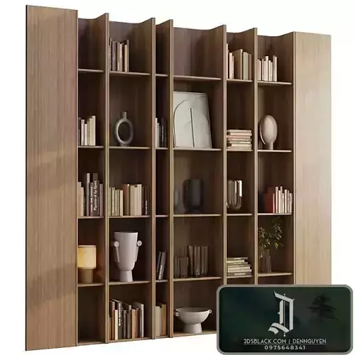 Book Shelves Decoration Set Modern