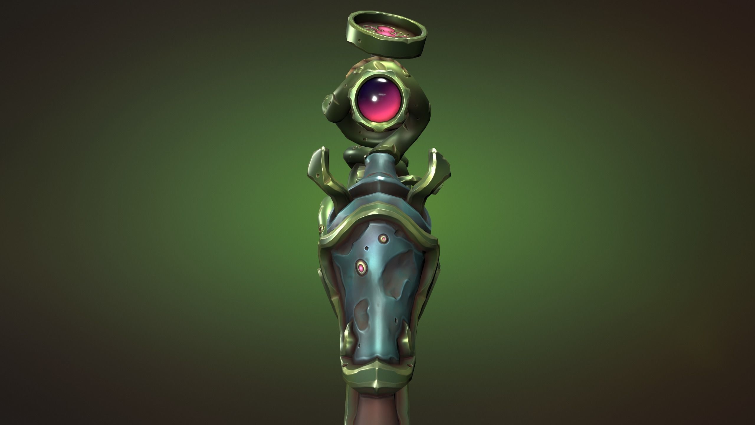 Octupus sniper rifle Low-poly 3D model_13