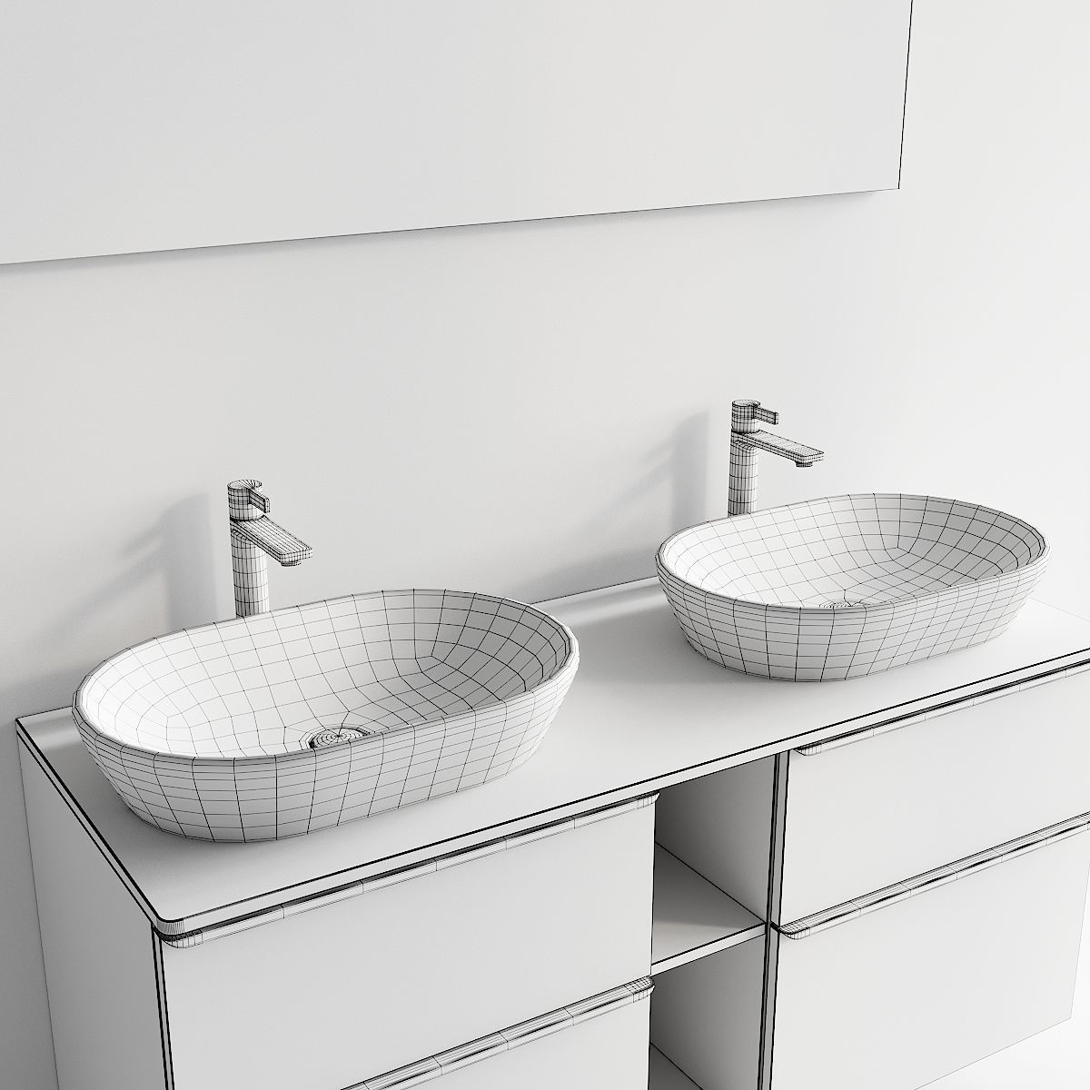 Duravit D-Neo Vanity Unit Set 4 3D model_4