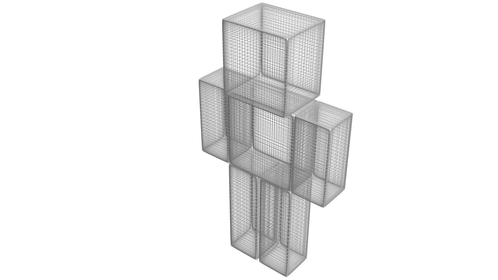 Walking Minecraft Steve 3D model_23