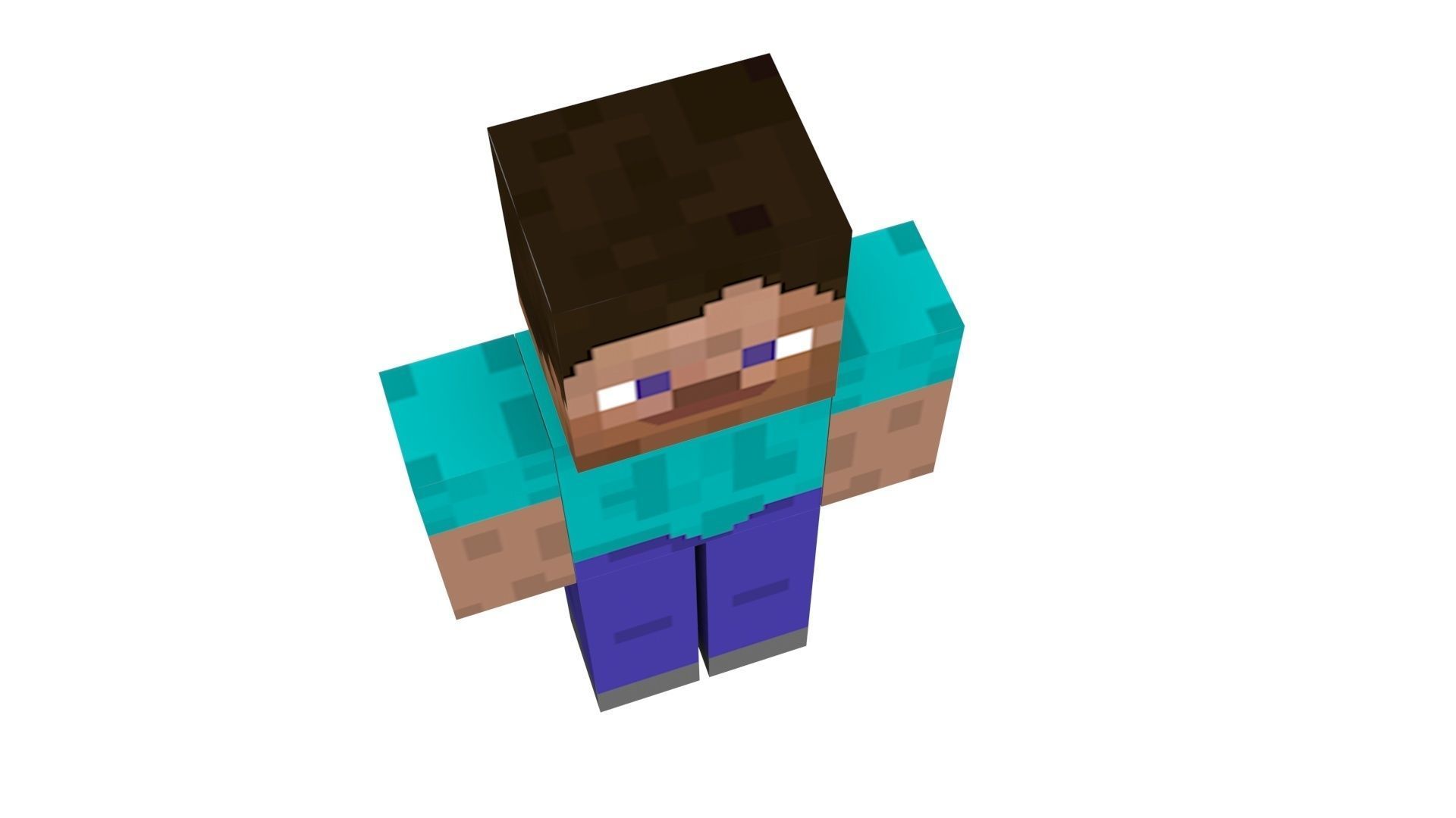 Walking Minecraft Steve 3D model_16