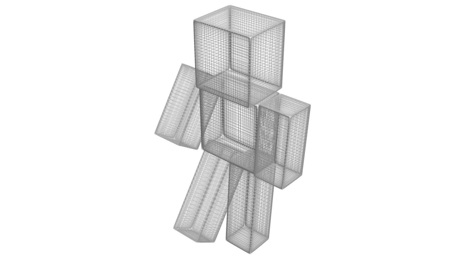 Walking Minecraft Steve 3D model_27