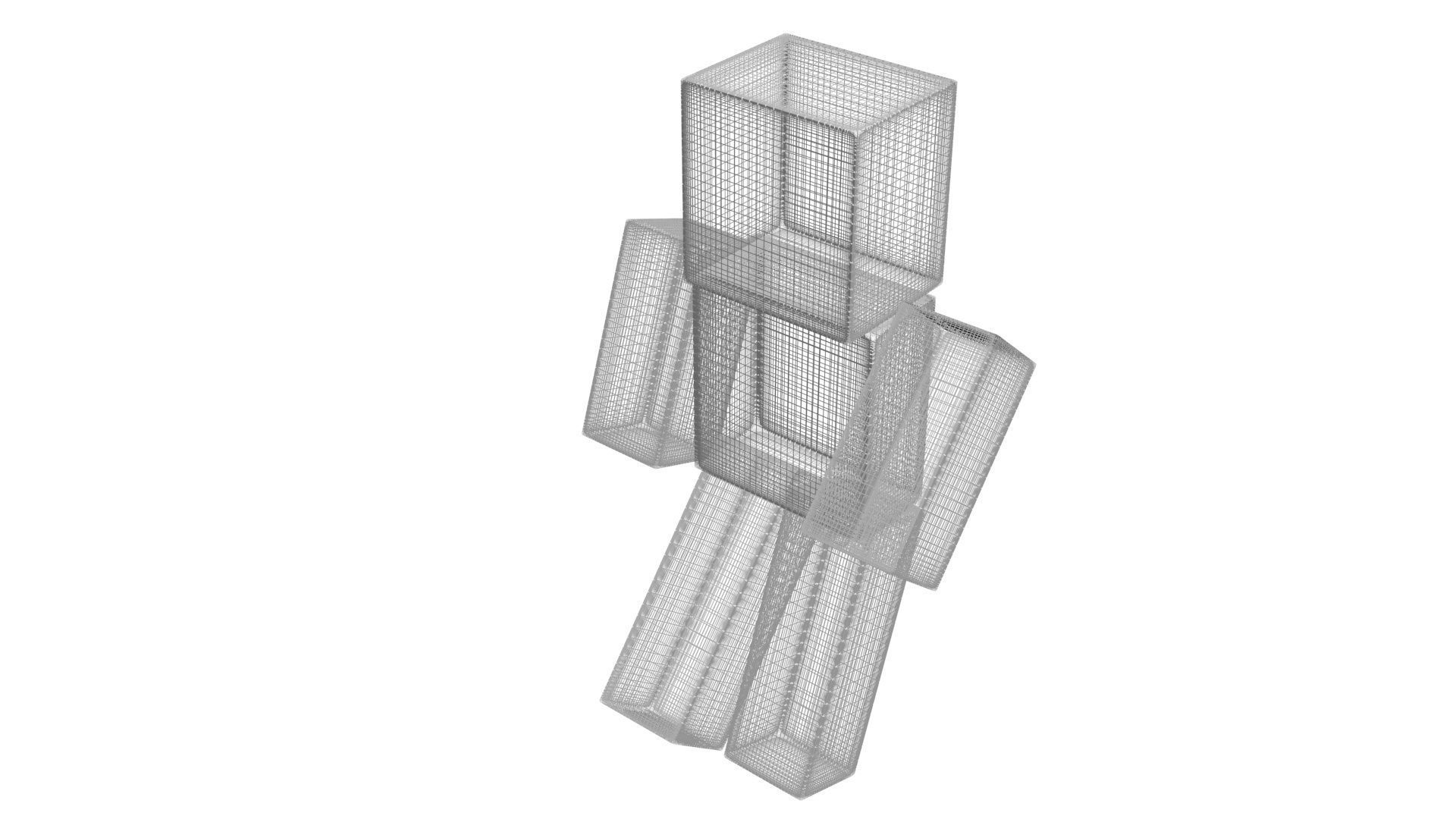 Walking Minecraft Steve 3D model_24